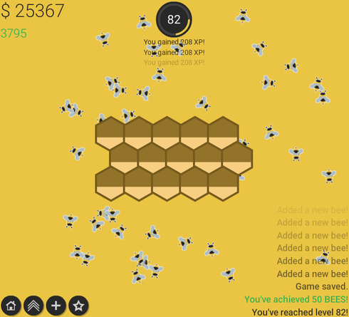 蜂を育てる作業系ゲーム　Beez