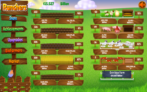 世界一の農場を目指す放置系ゲーム　Ranchers