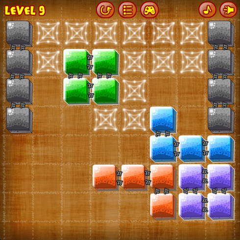 ブロックスライドパズルゲーム　Sliding Cubes Level Pack