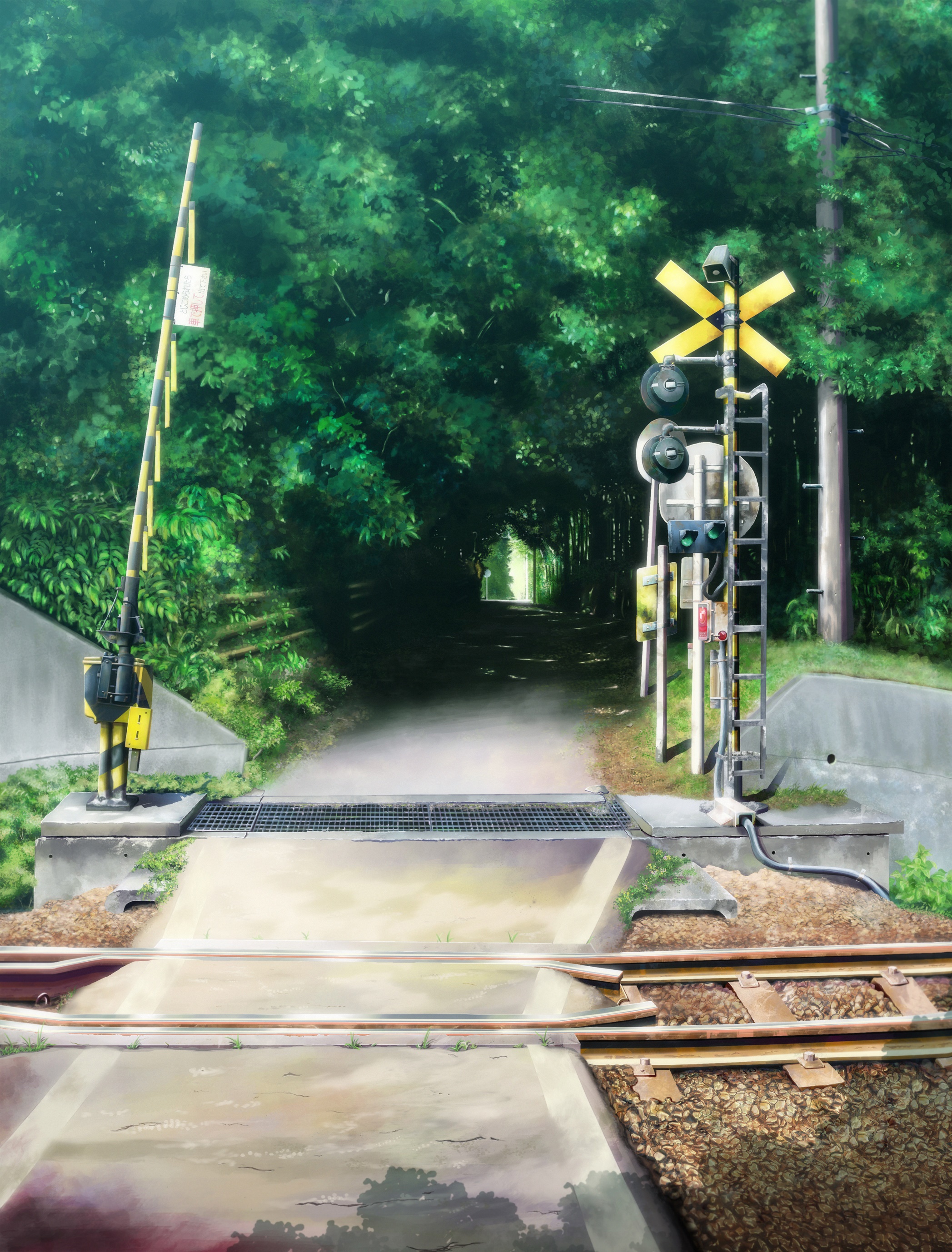 2 二次風景画像 34枚 日常 駅 電車 線路 ホーム イラスト 壁紙