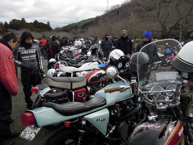 桜淵ミーティング　昭和なバイクがいっぱい
