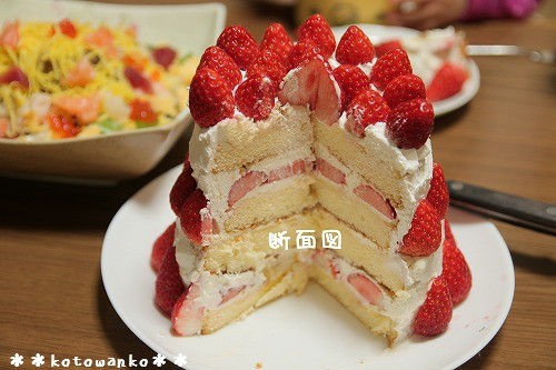 ケーキの断面図
