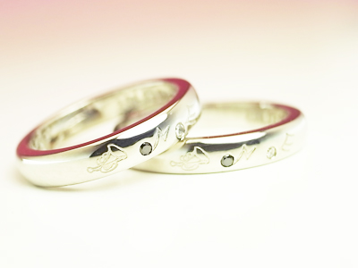 結婚指輪　トランペット