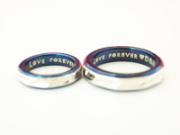 結婚指輪　プラチナ　ブルー