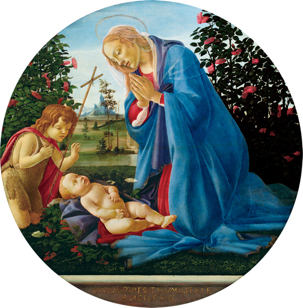 ボッティチェリ「聖母子と洗礼者聖ヨハネ」