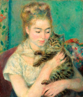 ルノワール「猫を抱く女性」